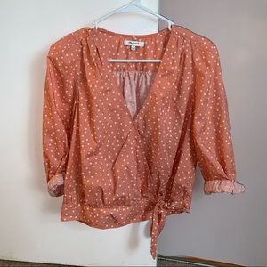 Madewell Tie Front Top